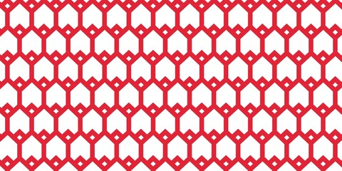 Geometric Pattern Red Shapes on White Background