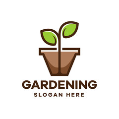Modern Garden Plant Logo Design