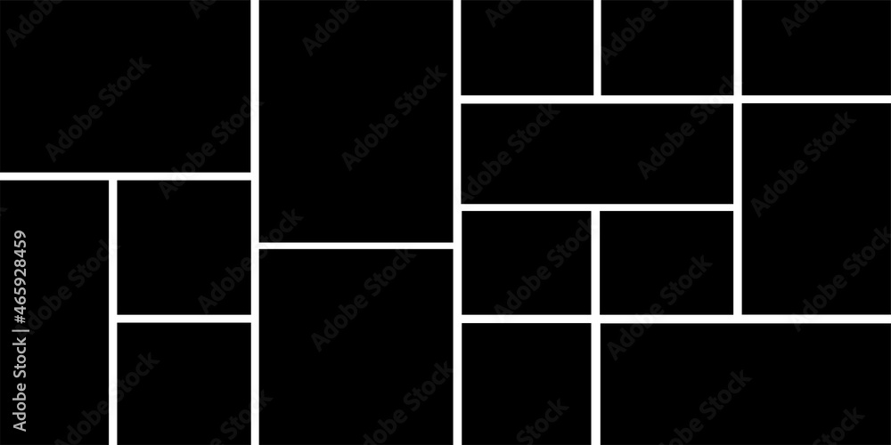 Aufkleber vector empty photo frame. collage template. frames for memory.