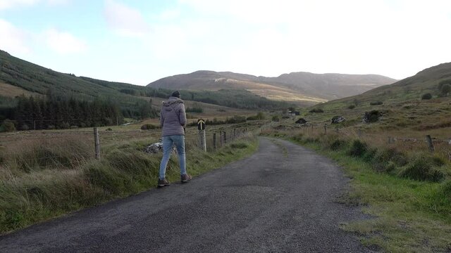 Timelapse of rain coming in at the Bluestack Mountains between Glenties and Ballybofey in County Donegal - Ireland