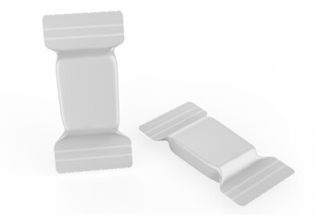 Matte Snack Bar Mockup isolated on white background. 3d illustration