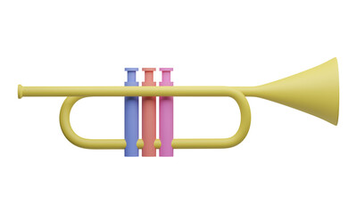 Fototapeta na wymiar 3d rendering trumpet icon