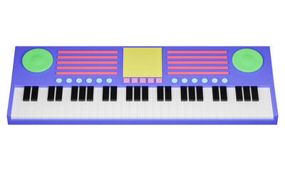 3d rendering music keyboard icon