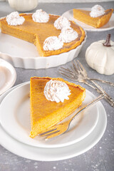 Traditional Autumn Pumpkin Pie
