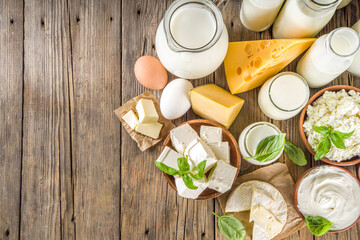 Various farm dairy products