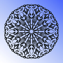 Vector round abstract circle. Mandala style.