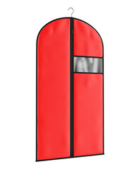 Blank Coat blazer foldover cover bag template, 3d render illustration.