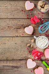 Valentine day baking background
