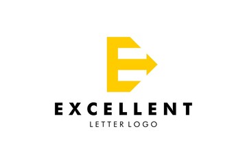 Letter E Logo : Suitable for Company Theme, Logistic Shipping Theme, Technology Theme, Initial Theme, Infographics and Other Graphic Related Assets.