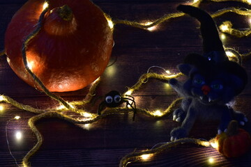 Halloween celebration dreamlike beautiful decoration multicolor composition mystery happiness