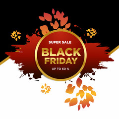 modern black friday super sale with red splash