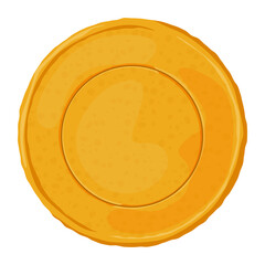 Vector Dalgona Korean traditional sugar candy with a star pattern.