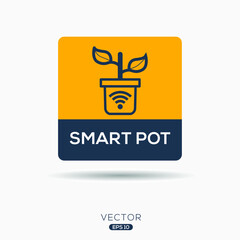 Creative (Smart pot) Icon ,Vector sign.