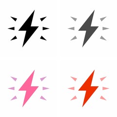 Lightning, energy and electrically charging power sign