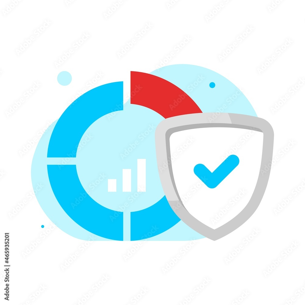 Poster saving mode, mobile data protection concept illustration flat design vector eps10. modern graphic el