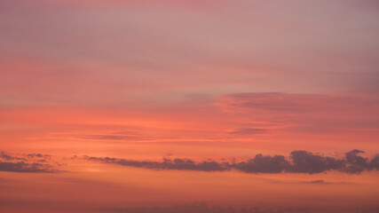 Fototapeta na wymiar Sunset clouds in the sky in summer evening