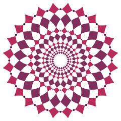 Obraz premium Geometric logo template. Round arabic ornamental symbols. Colored mandala vector illustration.