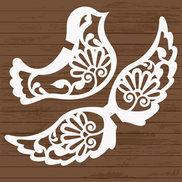 diagram of bird laser cutting figures