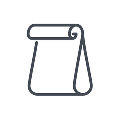 Paper grocery bag line icon. Shopping bag vector outline sign.