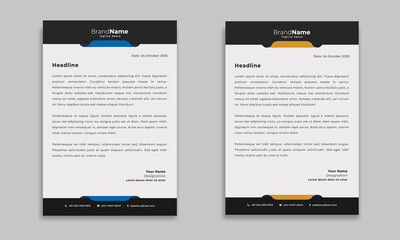 Abstract Letterhead Design Template. Modern Business Letterhead Design Template