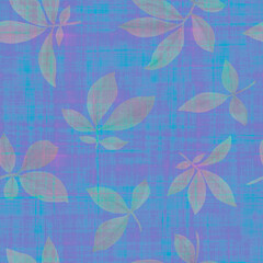 Fototapeta premium Abstract botanical pattern from leaves. Seamless pattern for fabric, wallpaper, wrapping paper design, scrapbooking. Background from leaves on an abstract background.