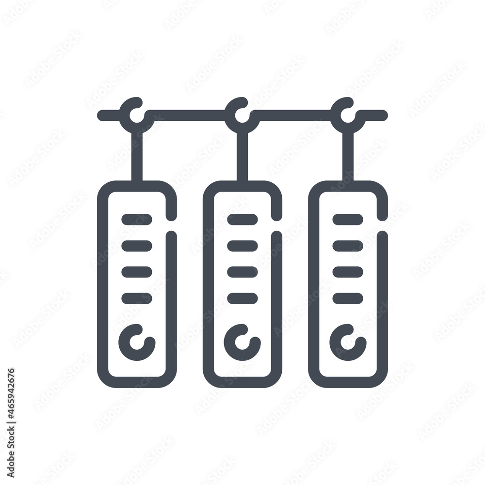 Poster server and database line icon. datacenter hardware vector outline sign.