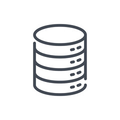 Database line icon. Hardware storage vector outline sign.