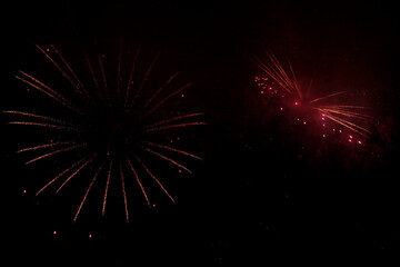 fireworks in the night sky