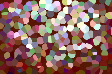 Chaotic light circles in center and brown on the sides