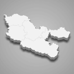 Obraz premium 3d isometric map of Moselle is a department in France