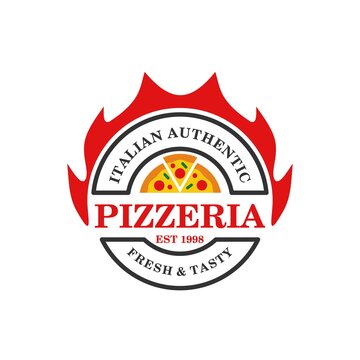 pizzeria emblem logo for restaurant