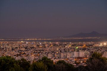 Fototapeta premium View of Tunis from the mountain -- Tunisia 