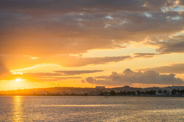 Sunset on Tunis lake - Tunisia 