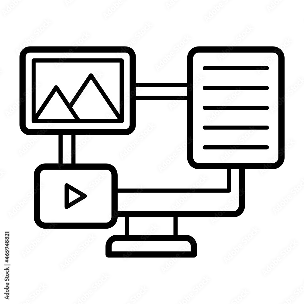 Aufkleber digital media server concept vector icon design, big data symbol, business intelligence sign,web hos