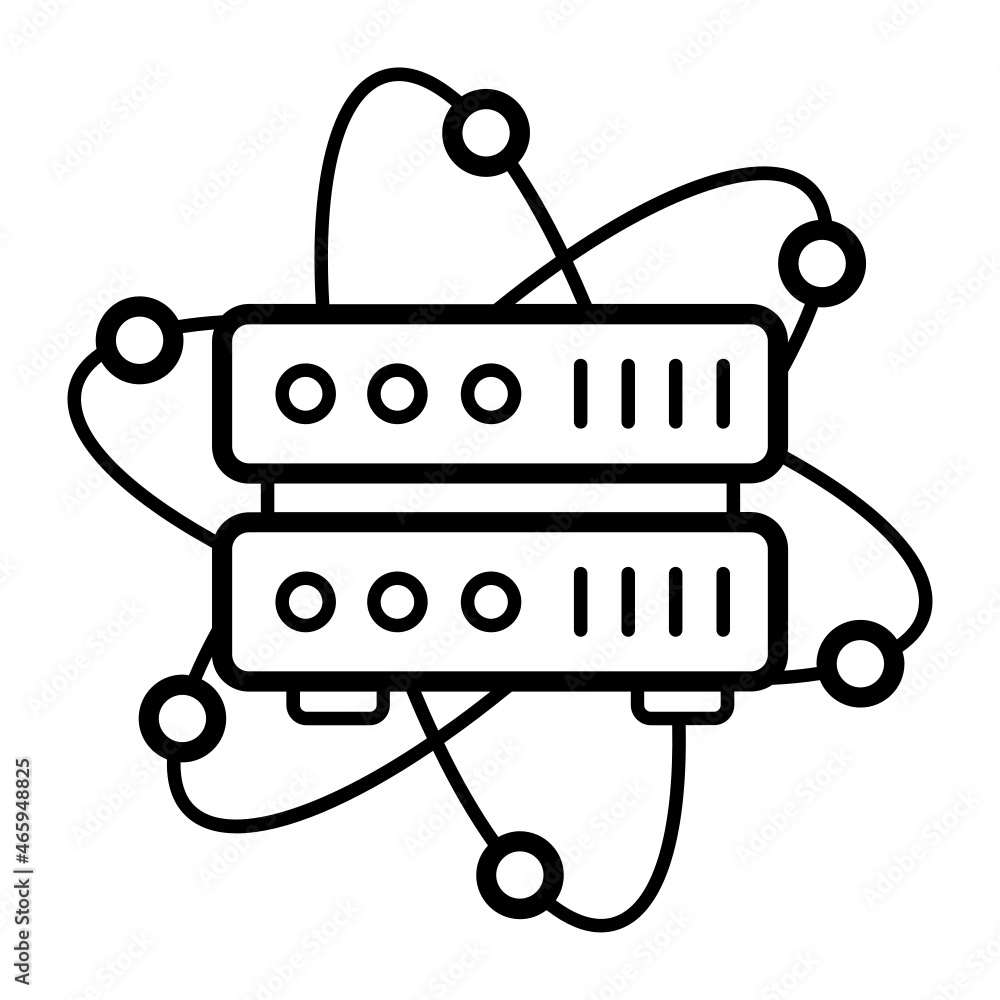 Aufkleber data science concept vector icon design, big data symbol, business intelligence sign,web hosting and