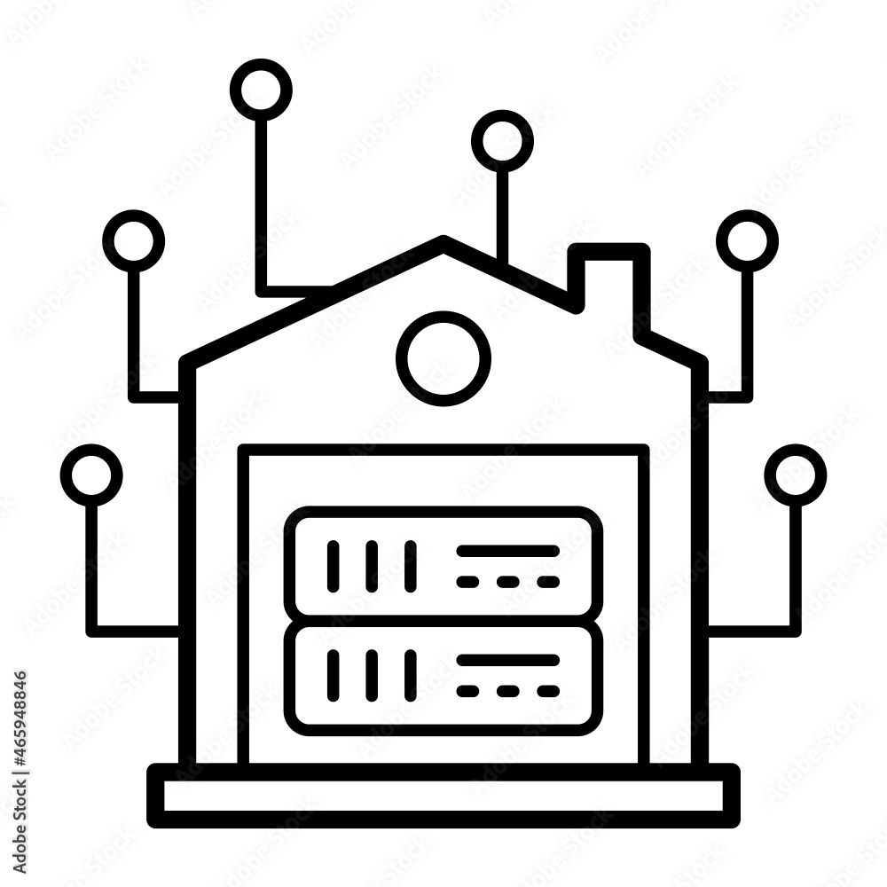Poster data extracted from iot devices concept , mapping inter-connectivity vector icon design, big data sy