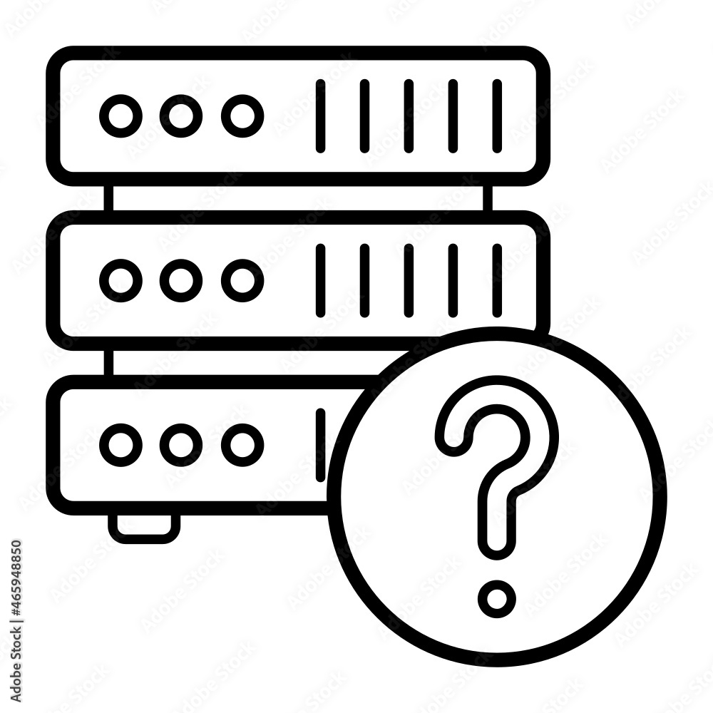 Aufkleber perception server concept, unknown machine vector icon design, big data symbol, business intelligenc