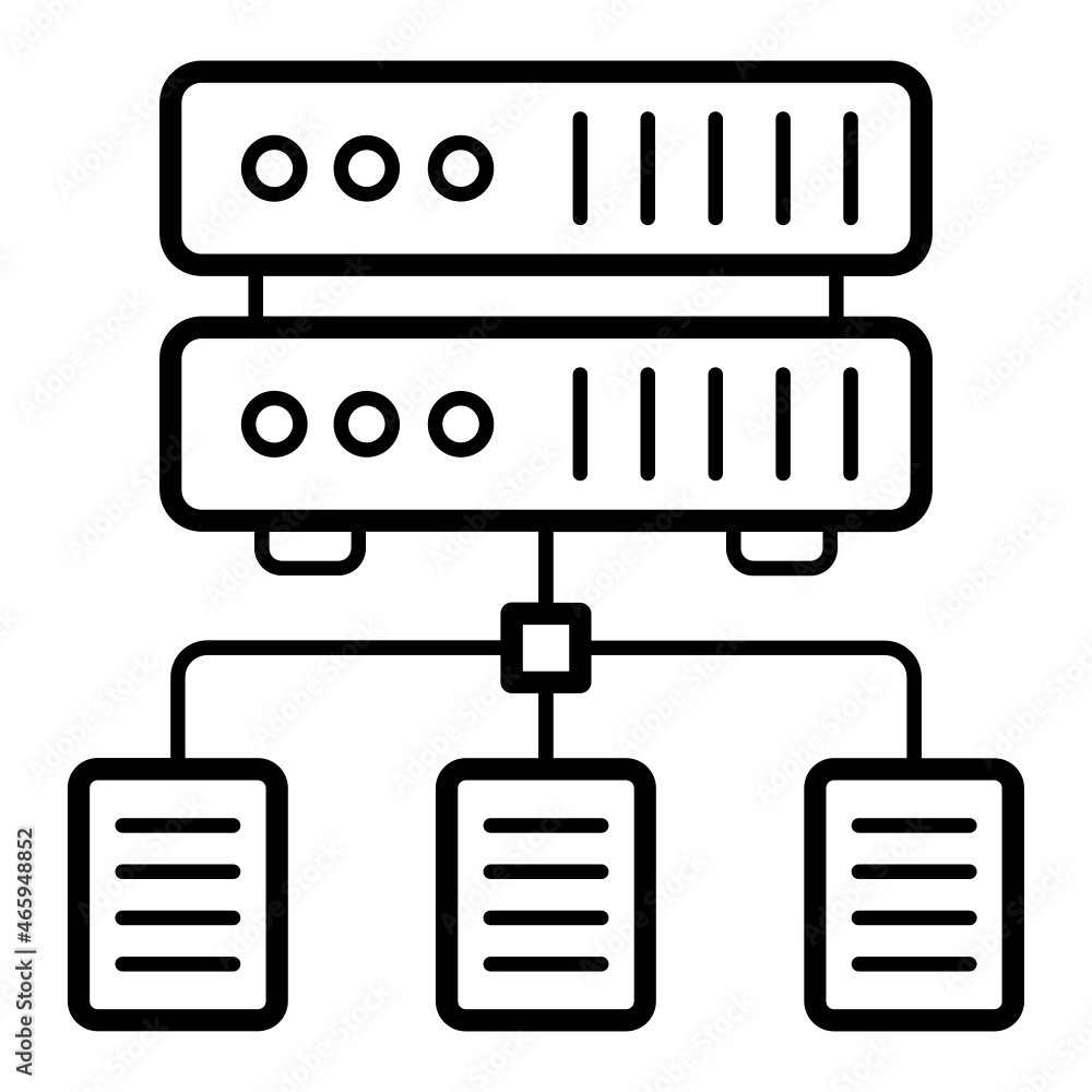 Aufkleber olap data cubes concept, clustered file system vector icon design, big data symbol, business intelli