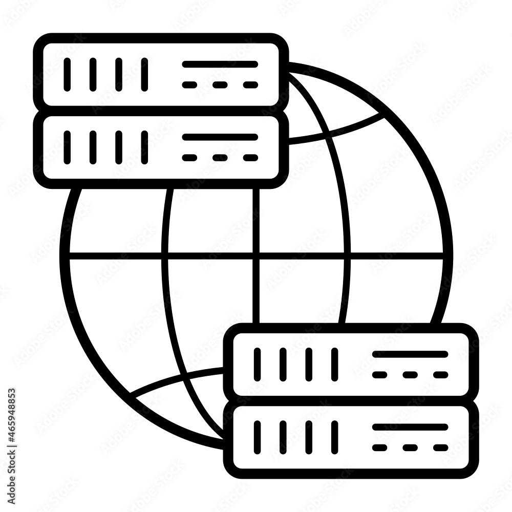 Poster server location concept, vpn geo-location vector icon design, big data symbol, business intelligence