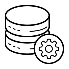 Relational database management system Concept, Datafication Vector Icon Design, Big data Symbol, Business intelligence Sign,Web hosting and Data Center Stock Illustration