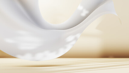 3D rendering of Background for displaying product, creams and cosmetics. For show product. Blank background showcase mockup.