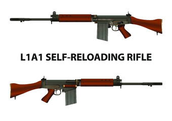 L1A1 SLR Rifle - obrazy, fototapety, plakaty