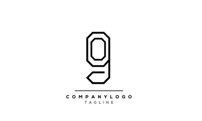 Abstract Letter Initial og go Vector Logo Design Template