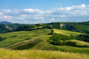 Fototapeta premium Rural landscape on the hills near Bologna, Emilia-Romagna.