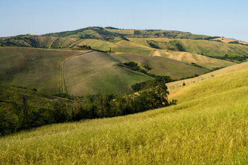 Rural landscape on the hills near Bologna, Emilia-Romagna.