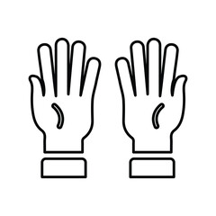 Raise, hand, gesture line icon. Outline vector.