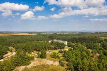 Aerial: The Orbita ghost-town in the 70s of the 20th century was supposed to become a satellite town of the Chyhyryn nuclear power plant © castenoid