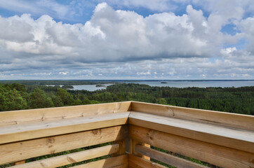 Fototapeta na wymiar Archipelago view from an observation tower