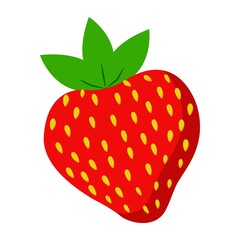 Strawberry, great design for any purposes. Fresh healthy fruit. Vegetarian organic food.