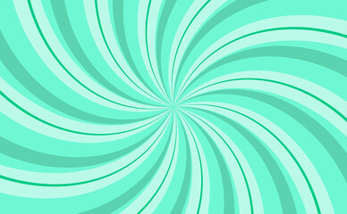 Vibrant Green Curved Ray star Sunburst Background. Rays Radial geometric Vector Illustration